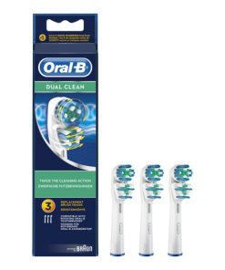 Set 3 rezerve periuta de dinti electrica Braun Oral-B Dual Clean, 64711702