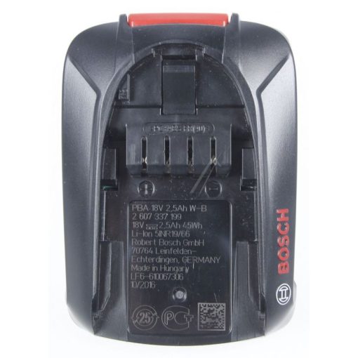 Acumulator Li-Ion pentru aspirator Bosch, 18V, 2.5AH, 45WH, 2.607.337.199