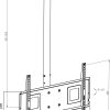 Suport profesional universal pentru Tv cu prindere in tavan, diagonale 32"- 70", max 30 kg, Sedea, 371325 - imagine 2