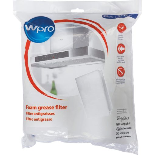 Filtru universal de spuma pentru hota, Wpro, 470 x 970 mm, C00385630, 484000008523