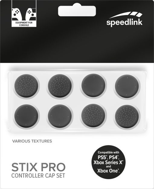 Set 8 capace protectie pentru controller consola PS5 / PS4 / Xbox, Speedlink, SL-460800-BK - imagine 3