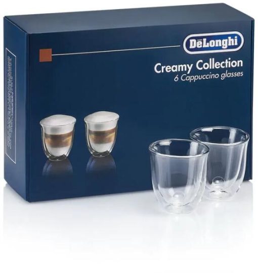 Set 6 pahare Creamy Collection, DeLonghi, 190 ml, DLSC301, 5513296661