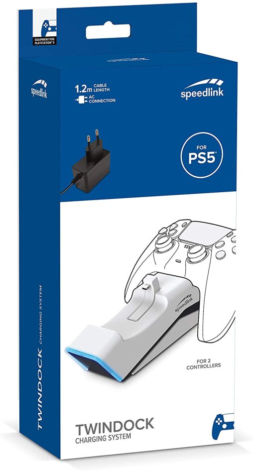 Stand incarcare (dual charger) pentru controller consola PlayStation 5, Speedlink, SL-460000-WE - imagine 3