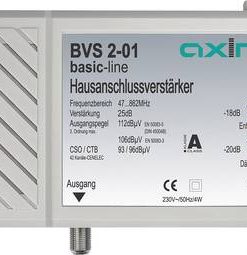 Amplificator semnal TV Axing, 25 dB, 47-862 MHz, BVS 00201
