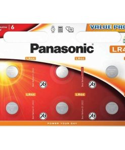 Baterie buton alcalina LR44 Panasonic, 6 buc, LR-44EL/6BP A