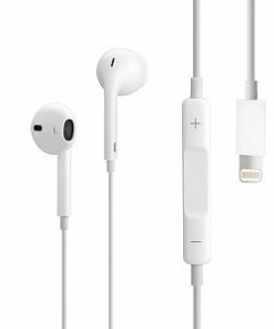 Casti APPLE EarPods MMTN2ZM/A, cu fir, in-ear, microfon, conector Lightning, alb