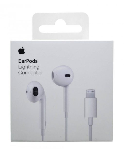 Casti APPLE EarPods MMTN2ZM/A, cu fir, in-ear, microfon, conector Lightning, alb - imagine 2