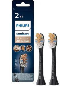 Set 2 rezerve periuta de dinti electrica Philips Sonicare A3 Premium All in One, HX9092/11