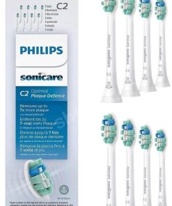 Set 8 rezerve periuta de dinti electrica Philips Sonicare C2 Optimal Plaque Defence, Alb, HX9028/10