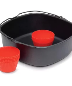 Set tava coacere si 9 forme briose Philips HD9952/00 pentru friteuza AirFryer XXL