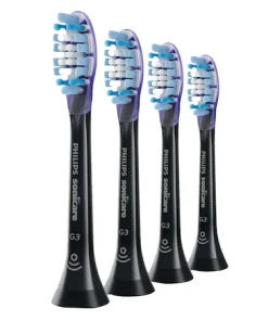 Set 4 rezerve periuta de dinti electrica Philips Sonicare G3 Premium Gum Care, Negru, HX9054/33