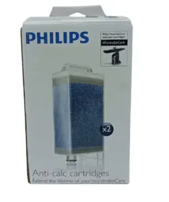 Set 2 x cartus anticalcar pentru sistem de calcat cu abur Philips WardrobeCare GC9940, CP6640/01, 423902286111