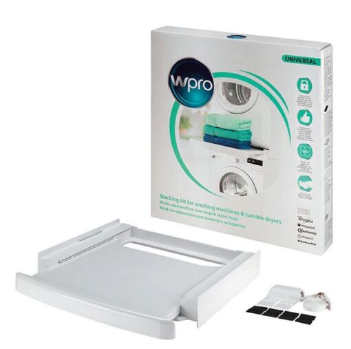 Kit universal de suprapunere masina de spalat / uscator, 60 x 60 cm, Wpro, C00378975, 484000008436 - imagine 2
