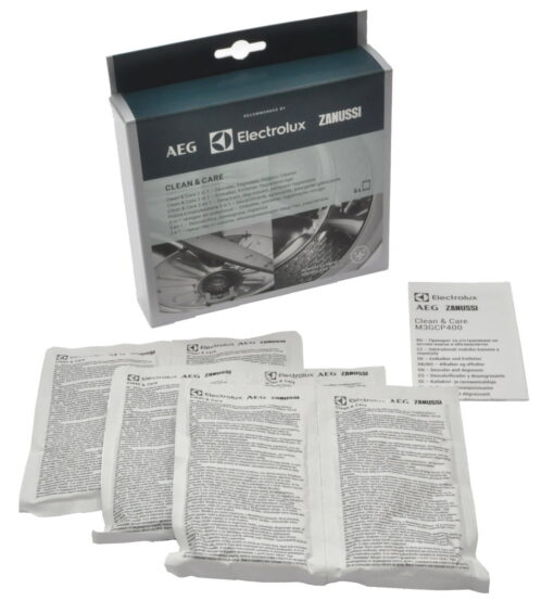 Anticalcar 3 in 1 Clean & Care pentru masina de spalat rufe / vase, Electrolux, 6 plicuri, M3GCP400, 9029799187