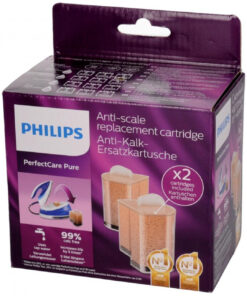 Set 2 cartuse anticalcar Puresteam pentru statie de calcat Philips, GC002/00